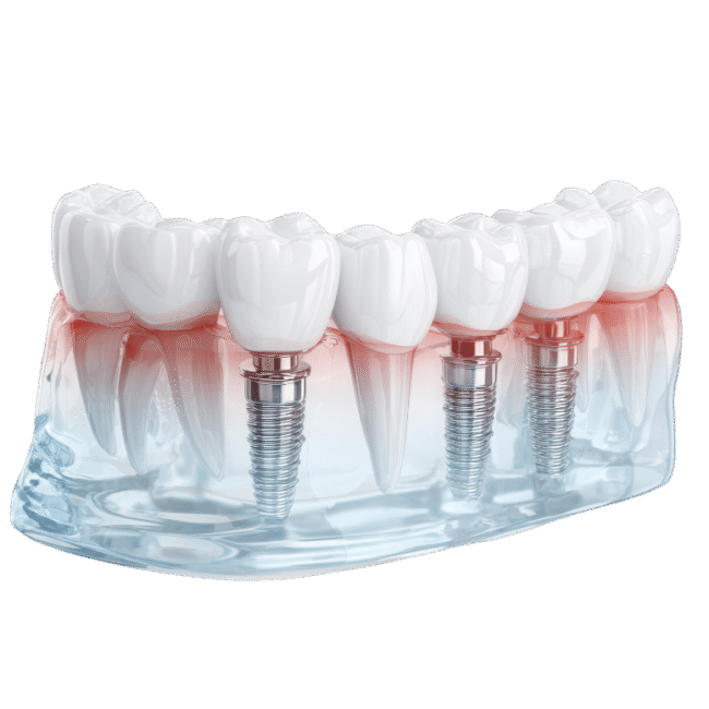 All-on-6 full arch dental implant bridge